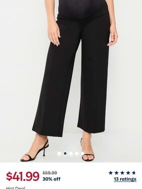 Old Navy Black Wide-Leg Maternity Pants